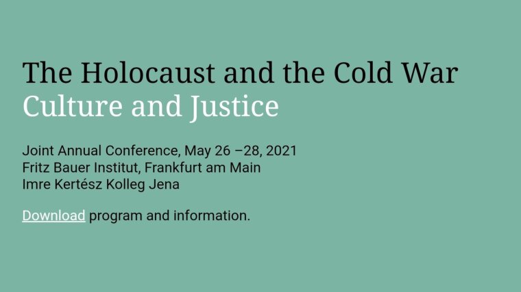 Die Tagung The Holocaust and the Cold War